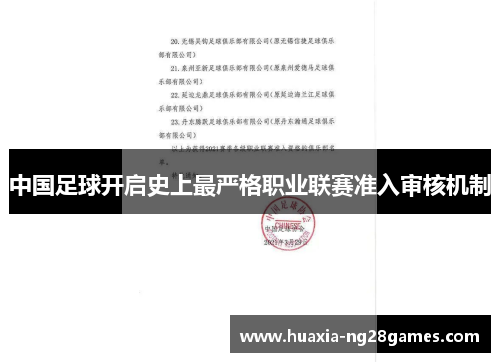 中国足球开启史上最严格职业联赛准入审核机制 中国足球开启史上最严格职业联赛准入审核机制
